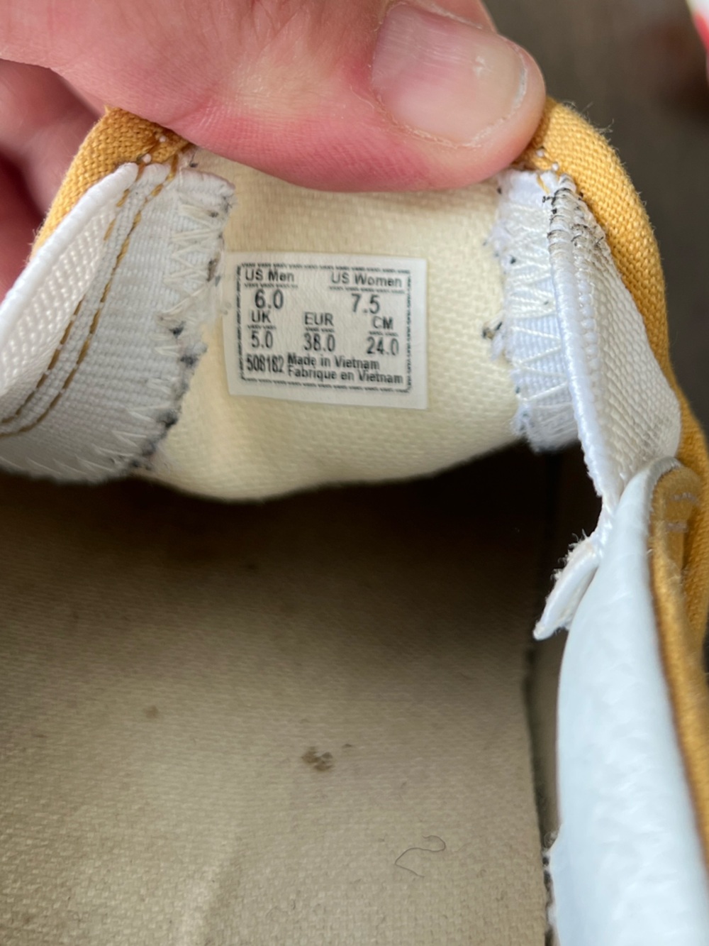 Vans Skater Checkerboard Slip-On in Yellow and White 7.5 - Picture 5 of 5